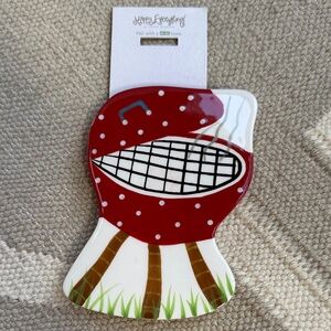 Happy Everything Red and White Grill mini attachment. EUC!!!